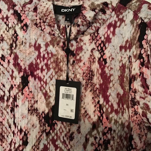 DKNY mock turtle neck knit tee - Picture 3 of 4